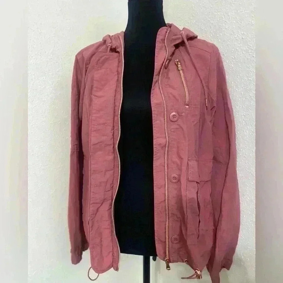 Jade & Ivory Pink Hooded Zip Up Jacket - Picture 6 of 8